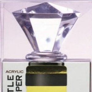 Prodyne Bottle Stopper Solid Crystal Clear Acrylic w/Airtight Silicone Seal NIB